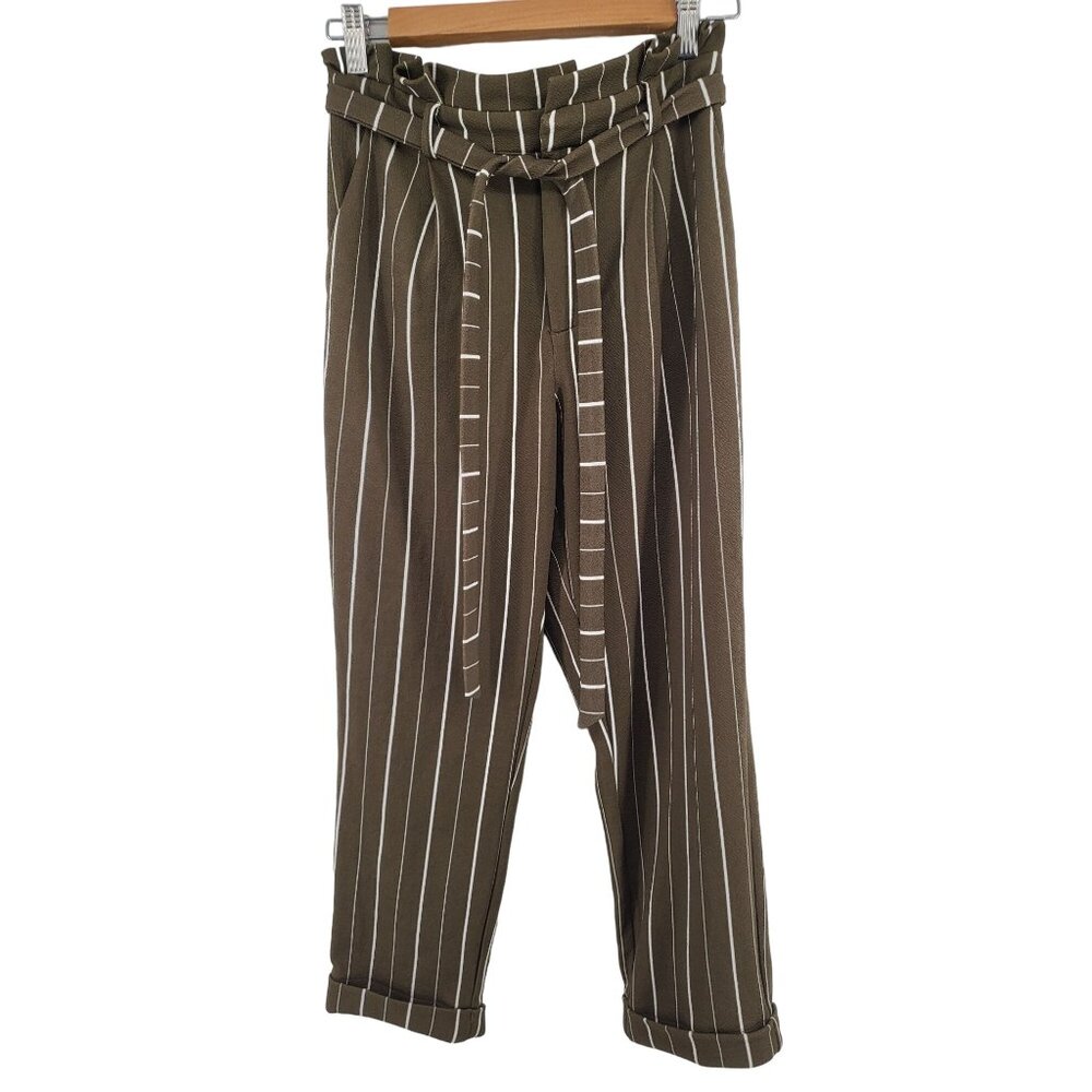 No Boundaries Womens Striped Paperbag Waist Pants‎ S